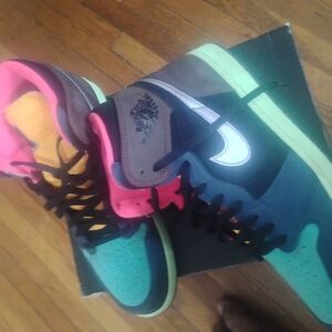 Multicolor High-Top Sneakers